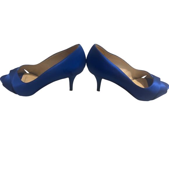 Kate Spade Billie Royal Blue Peep Toe heels Size 10 - Picture 6 of 10